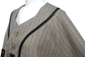 KAPITAL キャピタル ベースボールシャツ baseball shirts K2209LS016 ウール サイズ 2 グレー ブラック 美品 中古 4c067710