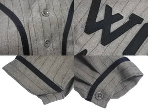 KAPITAL キャピタル ベースボールシャツ baseball shirts K2209LS016 ウール サイズ 2 グレー ブラック 美品 中古 4c067710