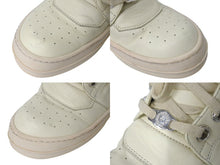 Load image into Gallery viewer, クロムハーツ リックオウエンス ジオバスケット スニーカー CHクロス ダガー レザー シルバー925 サイズ38 ホワイト 良品 中古 4c067711