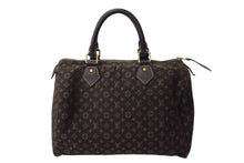 Load image into Gallery viewer, LOUIS VUITTON ルイ・ヴィトン ハンドバッグ モノグラムミニラン スピーディ30 キャンバス エベヌ ブラウン M95224 良品 中古 4c067721