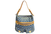 Load image into Gallery viewer, LOUIS VUITTON ルイ ヴィトン バギーGM ショルダーバッグ M95048 モノグラムデニム ブルー ベージュ 美品 中古 4c067722