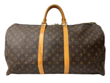 Load image into Gallery viewer, LOUIS VUITTON ルイヴィトン キーポル55 M41424 ボストンバッグ モノグラムキャンバス ブラウン 美品 中古 4c067723