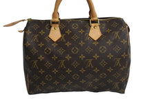 Load image into Gallery viewer, LOUIS VUITTON ルイヴィトン スピーディ30 ハンドバッグ M41526 旧型 モノグラム PVC レザー ゴールド金具 ブラウン 美品 中古 4c067734