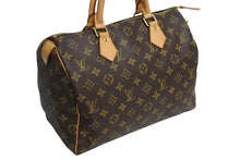 Load image into Gallery viewer, LOUIS VUITTON ルイヴィトン スピーディ30 ハンドバッグ M41526 旧型 モノグラム PVC レザー ゴールド金具 ブラウン 美品 中古 4c067734