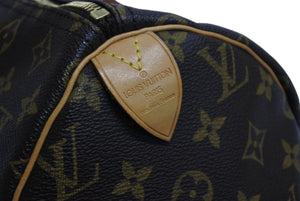 LOUIS VUITTON ルイヴィトン スピーディ30 ハンドバッグ M41526 旧型 モノグラム PVC レザー ゴールド金具 ブラウン 美品 中古 4c067734