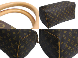 LOUIS VUITTON ルイヴィトン スピーディ30 ハンドバッグ M41526 旧型 モノグラム PVC レザー ゴールド金具 ブラウン 美品 中古 4c067734