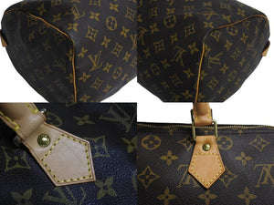 LOUIS VUITTON ルイヴィトン スピーディ30 ハンドバッグ M41526 旧型 モノグラム PVC レザー ゴールド金具 ブラウン 美品 中古 4c067734