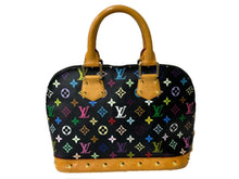 Load image into Gallery viewer, LOUIS VUITTON ルイヴィトン モノグラムマルチカラー アルマ ハンドバッグ M92646 ゴールド金具 ブラック 美品 中古 4c067737