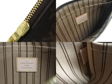 Load image into Gallery viewer, 極美品 Louis Vuitton ルイヴィトン モノグラム ネヴァーフルMM M40995 ポーチ付き ブラウン PVC レザー 中古 4c067754
