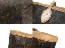 Load image into Gallery viewer, 極美品 Louis Vuitton ルイヴィトン モノグラム ネヴァーフルMM M40995 ポーチ付き ブラウン PVC レザー 中古 4c067754