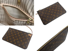 Load image into Gallery viewer, 極美品 Louis Vuitton ルイヴィトン モノグラム ネヴァーフルMM M40995 ポーチ付き ブラウン PVC レザー 中古 4c067754