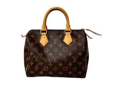 LOUIS VUITTON ルイヴィトン モノグラム スピーディ25 ハンドバッグ M41109 ブラウン ロゴ 手持ち 美品 中古 4c067755