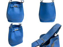 Load image into Gallery viewer, HERMES エルメス ソーケリー26 ショルダーバッグ □O刻印 トリヨンクレマンス ブルー パラジウム金具 美品 中古 4c067765