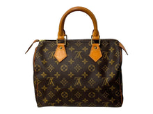 Load image into Gallery viewer, LOUIS VUITTON ルイヴィトン スピーディ25 ハンドバッグ M41109 旧型 モノグラム PVC レザー ゴールド金具 ブラウン 美品 中古 4c067767
