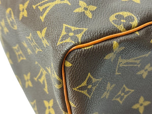 LOUIS VUITTON ルイヴィトン スピーディ25 ハンドバッグ M41109 旧型 モノグラム PVC レザー ゴールド金具 ブラウン 美品 中古 4c067767