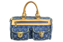 Load image into Gallery viewer, LOUIS VUITTON ルイヴィトン ハンドバッグ ネオスピーディ M95019 モノグラムデニム ゴールド金具 ブルー 美品 中古 4c067773