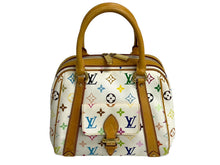 Load image into Gallery viewer, LOUIS VUITTON ルイヴィトン プノシラ ハンドバッグ M40096 PVC ヌメ革 ゴールド金具 ホワイト マルチカラー 美品 中古 4c067777