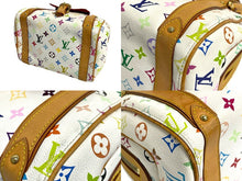 Load image into Gallery viewer, LOUIS VUITTON ルイヴィトン プノシラ ハンドバッグ M40096 PVC ヌメ革 ゴールド金具 ホワイト マルチカラー 美品 中古 4c067777