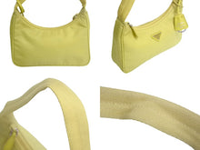 Load image into Gallery viewer, PRADA プラダ Re-Edition 2000 ハンドバッグ ワンショルダーバッグ 1NE515 トライアングルロゴ ナイロン イエロー 美品 中古 4c067779