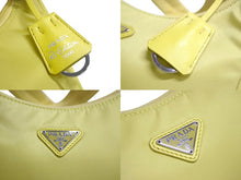 Load image into Gallery viewer, PRADA プラダ Re-Edition 2000 ハンドバッグ ワンショルダーバッグ 1NE515 トライアングルロゴ ナイロン イエロー 美品 中古 4c067779