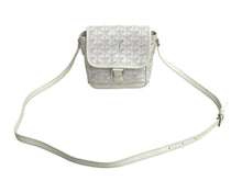 Load image into Gallery viewer, Goyard ゴヤール グランブルーPM ショルダーバッグ ポシェット レザー ホワイト シルバー金具 美品 中古 4c067783