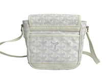 Load image into Gallery viewer, Goyard ゴヤール グランブルーPM ショルダーバッグ ポシェット レザー ホワイト シルバー金具 美品 中古 4c067783