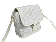 Load image into Gallery viewer, Goyard ゴヤール グランブルーPM ショルダーバッグ ポシェット レザー ホワイト シルバー金具 美品 中古 4c067783