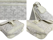 Load image into Gallery viewer, Goyard ゴヤール グランブルーPM ショルダーバッグ ポシェット レザー ホワイト シルバー金具 美品 中古 4c067783