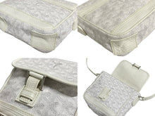 Load image into Gallery viewer, Goyard ゴヤール グランブルーPM ショルダーバッグ ポシェット レザー ホワイト シルバー金具 美品 中古 4c067783