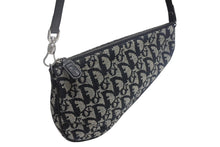 Load image into Gallery viewer, 極美品 ChristianDior クリスチャンディオール トロッター サドルポーチ ワンショルダーバッグ ネイビー ガリアーノ期 中古 4c067784