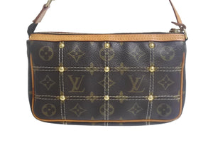 LOUIS VUITTON ルイヴィトン モノグラム リヴェット ポシェット アクセソワール ポーチ M40141 美品 中古 4c067791