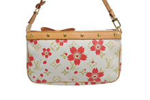 Load image into Gallery viewer, LOUIS VUITTON ルイヴィトン ポシェットアクセソワール チェリーブロッサム 村上隆コラボ M92008 リボン ゴールド金具 美品 中古 4c067792