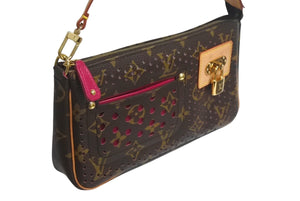 LOUIS VUITTON ルイヴィトン アクセサリーポーチ モノグラムペルフォ ポシェットアクセソワール M95183 ブラウン 美品 中古 4c067794