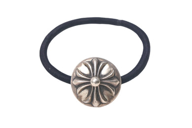 CHROME HEARTS クロムハーツ ヘアアクセサリー クロスボールボタンヘアゴム 重量15.6 シルバー925 美品 中古 4c067805