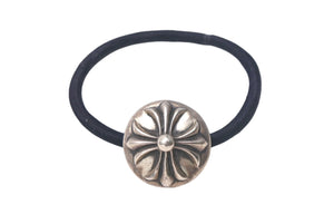 CHROME HEARTS クロムハーツ ヘアアクセサリー クロスボールボタンヘアゴム 重量15.6 シルバー925 美品 中古 4c067805