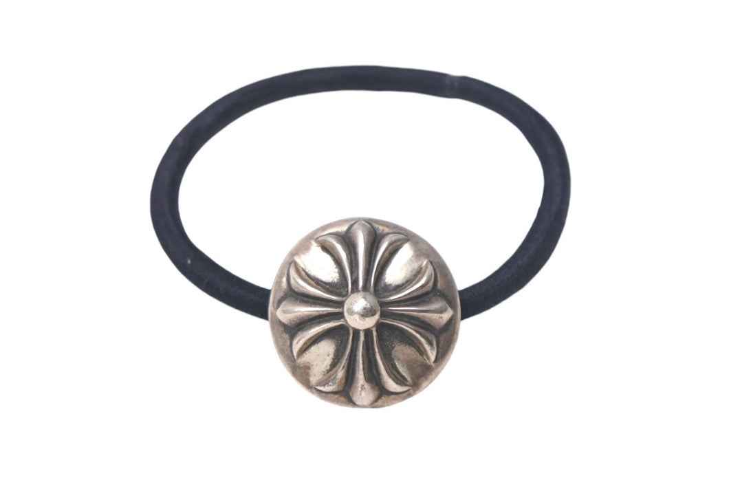 CHROME HEARTS クロムハーツ ヘアアクセサリー クロスボールボタンヘアゴム 重量15.6 シルバー925 美品 中古 4c067805