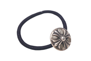 CHROME HEARTS クロムハーツ ヘアアクセサリー クロスボールボタンヘアゴム 重量15.6 シルバー925 美品 中古 4c067805