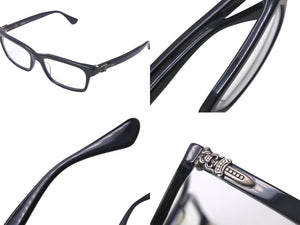 CHROMEHEARTS クロムハーツ RUMPLEFORESKIN-A メガネ サングラス プラスチック シルバー925 ブラック 美品 中古 4c067814