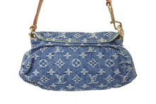 Load image into Gallery viewer, LouisVuitton ルイヴィトン ミニプリーティ ハンドバッグ M95050 モノグラムデニム ゴールド金具 ブルー 美品 中古 4c067815lv