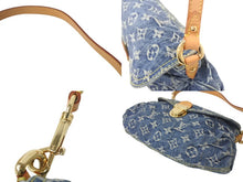 Load image into Gallery viewer, LouisVuitton ルイヴィトン ミニプリーティ ハンドバッグ M95050 モノグラムデニム ゴールド金具 ブルー 美品 中古 4c067815lv