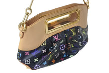 Load image into Gallery viewer, 極美品 LOUIS VUITTON ルイヴィトン ジュディPMノワール 2WAY M40258 PVC ヌメ革 ゴールド金具 ブラック マルチカラー 村上隆 中古 4c067817
