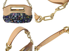 Load image into Gallery viewer, 極美品 LOUIS VUITTON ルイヴィトン ジュディPMノワール 2WAY M40258 PVC ヌメ革 ゴールド金具 ブラック マルチカラー 村上隆 中古 4c067817
