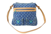 画像をギャラリービューアに読み込む, 新品未使用 LOUIS VUITTON ルイ ヴィトン バギーGM ショルダーバッグ M95048 モノグラムデニム ブルー ベージュ 中古 4c067820