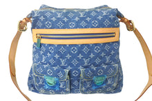 画像をギャラリービューアに読み込む, 新品未使用 LOUIS VUITTON ルイ ヴィトン バギーGM ショルダーバッグ M95048 モノグラムデニム ブルー ベージュ 中古 4c067820