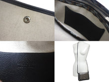 Load image into Gallery viewer, 新品未使用 Goyard ゴヤール プリュメ ポーチウォレット ショルダーバッグ ゴヤールディンキャンバス ブラック 中古 4c067828