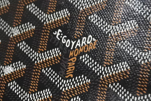 新品未使用 Goyard ゴヤール プリュメ ポーチウォレット ショルダーバッグ ゴヤールディンキャンバス ブラック 中古 4c067828
