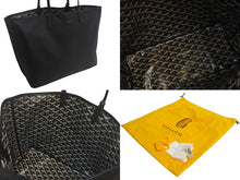 Load image into Gallery viewer, 新品未使用 GOYARD ゴヤール アンジュPM トートバッグ PVC レザー ヘリンボーン ブラック 中古 4c067829