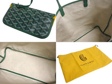 Load image into Gallery viewer, 新品未使用 GOYARD ゴヤール サンルイPM トートバッグ STLOUIPMLTY09CL09P PVC レザー ヘリンボーン グリーン 中古 4c067830