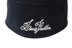 新品未使用品 LouisVuitton ルイヴィトン セーラーハット 帽子 M7499L イタリア製 コットン ブラック ホワイト 中古 4c067858