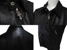 Load image into Gallery viewer, CHROME HEARTS クロムハーツ ライダース 2225-304-0351 ブラック Sサイズ パーツ破損あり 中古 4c067872